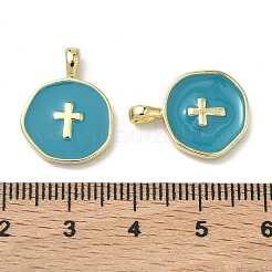 Латунь эмаль подвески&nbsp;KK-G417-01LG-09