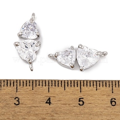 Латунные микропаве прозрачные подвески с фианитом&nbsp;LS-KK-L212-10P