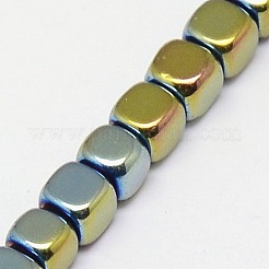 Electroplate non magnetici ematite sintetico fili di perline&nbsp;G-J172-2x2mm-06