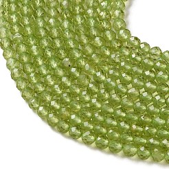 Natürlichen Peridot Perlen Stränge&nbsp;G-P603-C-3mm-01