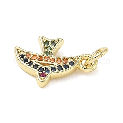 Латунные микро проложить кубического циркония подвески&nbsp;ZIRC-I356-07G-02