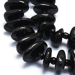 Naturali nera perle di tormalina fili&nbsp;G-K245-H08-B01