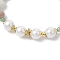 Браслеты из натурального зеленого авантюрина и аметиста для женщин&nbsp;BJEW-JB11932-03