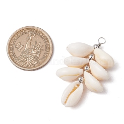 Подвески-кластеры из натуральных ракушек каури&nbsp;PALLOY-JF03560-02