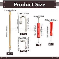 6 pz. 3 stili di estensori per stelo valvola in ottone&nbsp;TOOL-GA0002-21