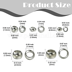 1256 шт. обжимные бусины из нержавеющей стали&nbsp;STAS-CJ0002-89