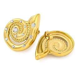 Серьги-гвоздики из нержавеющей стали 304 с микропаве из прозрачных кубических цирконий для женщин&nbsp;EJEW-U023-12G