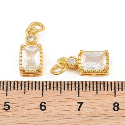 Messing ebnen Zirkonia Charms&nbsp;CU-CBA3D67-07G-06