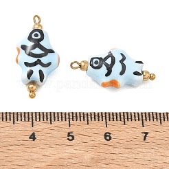 Handgemachte Porzellan-Anhänger&nbsp;STAS-Q119-31G-04