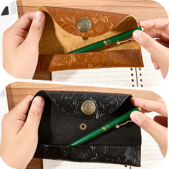 2 шт. 2-цветный пенал из коровьей кожи&nbsp;AJEW-GF0011-77