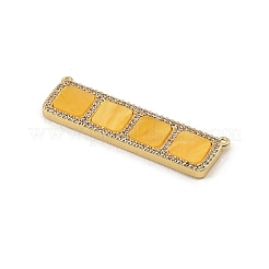 Breloques de connecteur en laiton micro pavé de zircone cubique transparente&nbsp;CU-CBA30E8-01G-B