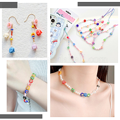 Ручной работы стеклянная бусина тысячецветник нитей&nbsp;LAMP-OC0001-64