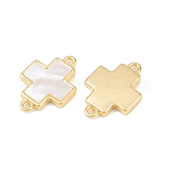 Натуральный белый крест оболочки подвески&nbsp;KK-P339-15G