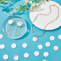 70шт подвески из натуральных белых ракушек&nbsp;SSHEL-UN0001-06