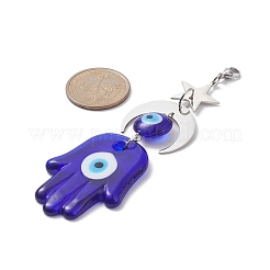 Colgantes de murano de ojo malvado hechos a mano decoraciones&nbsp;HJEW-JM01008-04