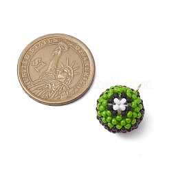 Подвески из бисера в виде киви&nbsp;PALLOY-MZ00436