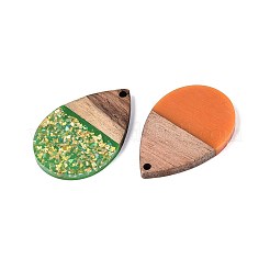 Подвески из непрозрачной смолы и орехового дерева&nbsp;RESI-T060-11M