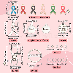 Набор для самостоятельного изготовления брелоков на тему ленты осведомленности&nbsp;DIY-PH0020-71