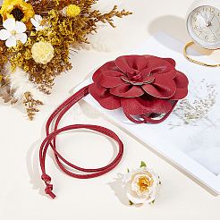 Ceintures en cuir PU à nœud floral&nbsp;AJEW-GF0014-11B