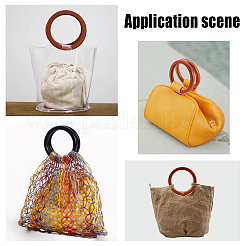 6pcs 3 couleurs poignée de sac en bois&nbsp;FIND-WR0001-17
