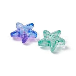 50шт 9 цвета прозрачные окрашенные распылением стеклянные бусины&nbsp;GLAA-YW0001-96