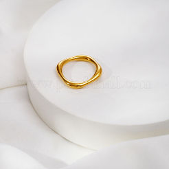 Bague géométrique carrée minimaliste en acier inoxydable 304 pour femme&nbsp;LK6099-3