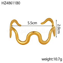 Bracelets manchettes en acier inoxydable 304 pour femmes&nbsp;STAS-OY018-04G