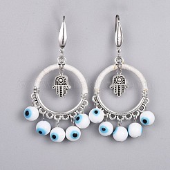 Orecchini pendenti in vetro murano&nbsp;EJEW-JE03314-01