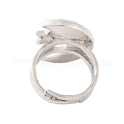 Регулируемые кольца из натурального обсидиана с луной и звездой&nbsp;G-B085-18P-05