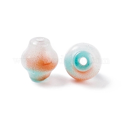 Perles de verre opaques, lanterne, orange, 9x8mm, Trou: 1.5mm