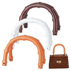 Pandahall Elite 6 шт. 3 стильные деревянные U-образные ручки для сумок, запасная часть кошелька, арка, разноцветные, 10.3~13.5x10~13.3x1.2 см, отверстие : 3.5~3.6 мм, 2шт / стиль
