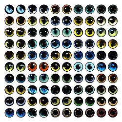 Handwerk Glaspuppe Augen, Gefüllte Spielzeugaugen, Halbrund, Mischfarbe, 8 mm, ca. 100 Stk. / Beutel