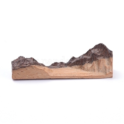 Montagne de bois de santal inachevée, pour résine époxy diy, fabrication de décoration de bijoux en résine uv, burlywood, 40x9x12mm