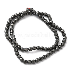 Non magnetici ematite sintetico collane di perline rotonde, nero, 15.75~15.98 pollice (40~40.6 cm)