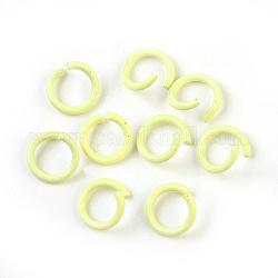 Anellini di Ferro, anelli di salto aperti, giallo champagne, 17 gauge, 8~8.5x1.2mm, diametro interno: 5~6mm