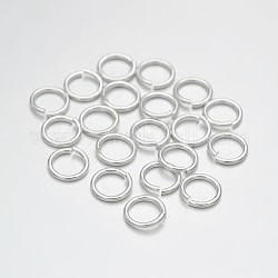 Messing Open Ringe springen, Silber, 23 Gauge, 3x0.6 mm, Innendurchmesser: 1.2 mm, ca. 22727 Stk. / 500 g