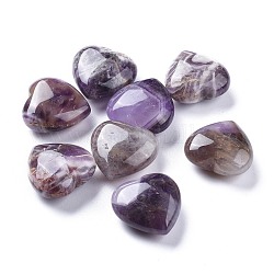 Природный аметист сердце любовь камень, карманный пальмовый камень для балансировки рейки, 25x25.3x11.5 мм