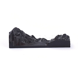 Montagne de bois de santal inachevée, pour résine époxy diy, fabrication de décoration de bijoux en résine uv, noir, 40x9x12mm