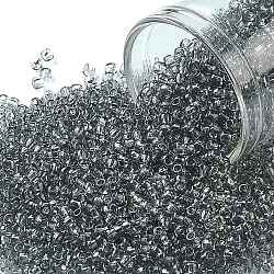 TOHO Round Seed Beads, Japanese Seed Beads, (9) Transparent Black Diamond, 11/0, 2.2mm, Hole: 0.8mm, about 50000pcs/pound