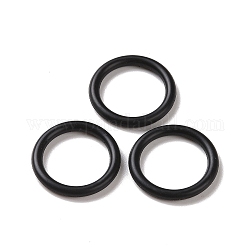 Conectores de anillo de caucho o, enlace Ring, negro, 16x3mm, diámetro interior: 10 mm
