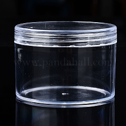 Контейнер для хранения шариков из полистирола, для бижутерии бусины мелкие аксессуары, прозрачные, 8x5.5 см, Внутренний диаметр: 6.5 cm