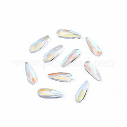 Cabujones de cristal de rhinestone, accesorios de la decoración del arte del clavo, facetados, lágrima, claro ab, 6x2x1mm