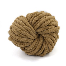 Polyacrylonitrile Fiber Yarn, Chunky Chenille Yarn, for DIY Arm Hand Knitting Blanket Hat Scarf, Tan, 18mm, about 24m/roll