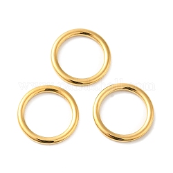 201 Edelstahl verbindet Ringe, runden Ring, echtes 18k vergoldet, 17x2 mm, Innendurchmesser: 13 mm