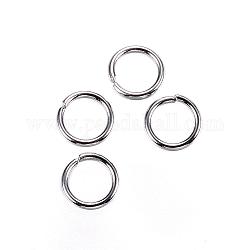304 Stainless Steel Jump Rings, Open Jump Rings, Stainless Steel Color, 4x0.6mm, 22 Gauge, Inner Diameter: 2.8mm