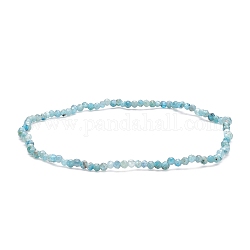 Bracelet extensible en perles d'apatite naturelle, bijoux en pierres précieuses pour femmes, large: 2 mm, diamètre intérieur: 2-1/4 pouce (5.7 cm)