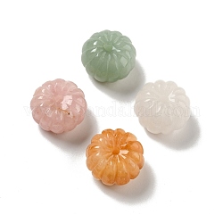 Perles de pierre mélangées naturelles, citrouille, 25x15~16mm, Trou: 3.5mm