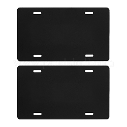 Aluminium Blank Plates, for DIY Number Plates, Black, 30.3x15.25x0.06cm, Hole: 26.5x25.5mm
