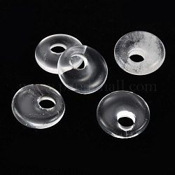 Pendentifs de pierre de pastèque en verre, disque de donut / pi, 17.5~18.5x5.5mm, Trou: 5.5mm