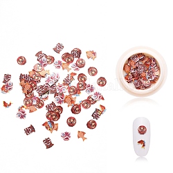 Paper Cabochons, Nail Art Decorations Accessories, Elements of Spring Festival, Mixed Shapes, Mixed Color, 5.5~9x5~9x0.1mm, about 50pcs/box